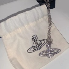 Vivienne Westwood Silver Mini Bas Orb Pendant Necklace Pre-owned No Box
