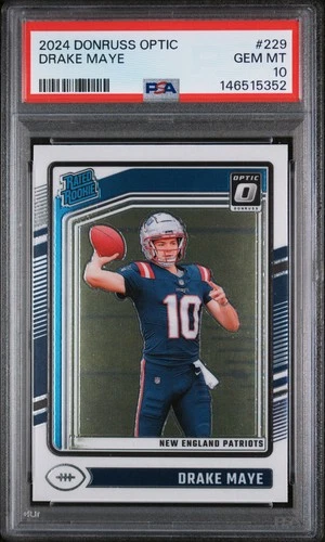 Drake Maye Rookie PSA 10 2024 Donruss Optic New England Patriots