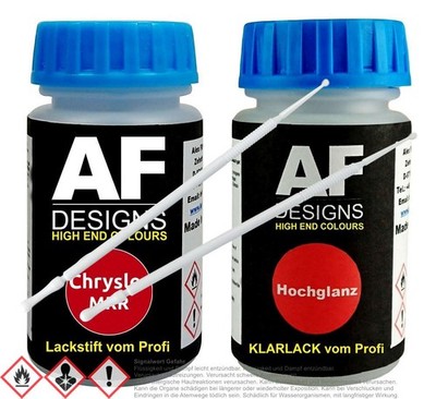 Für Chrysler MRR High Octane Red Perl Lackstift Klarlack Lacktupfer Autolack Set