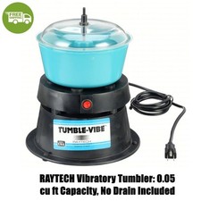 RAYTECH Vibratory Tumbler: 0.05 cu ft Capacity, No Drain Included