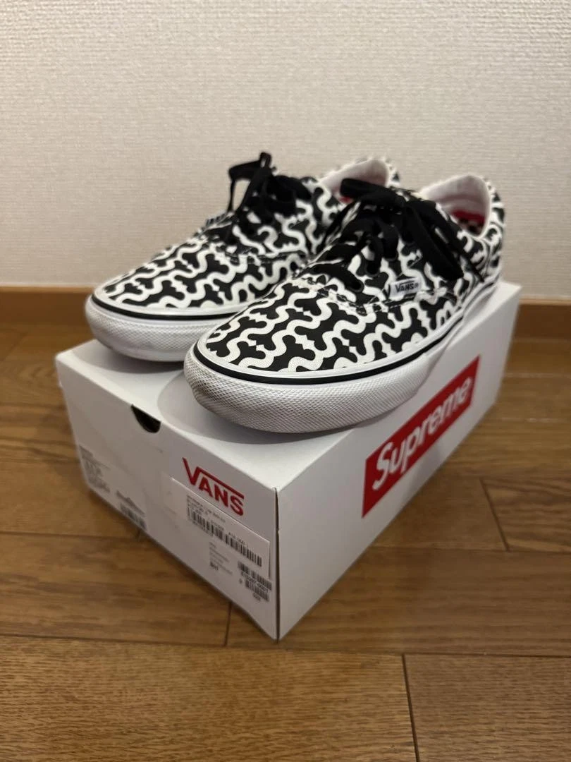Baskets hommes 8,5 US Vans Supreme Era monogramme S collection LTD VHTF Collabora