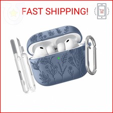 Ekoonpft for Airpods Pro 3 Case, Flower Engraved Cases for Apple AirPods Pro 3rd