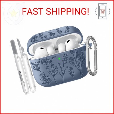 Ekoonpft for Airpods Pro 3 Case, Flower Engraved Cases for Apple AirPods Pro 3rd