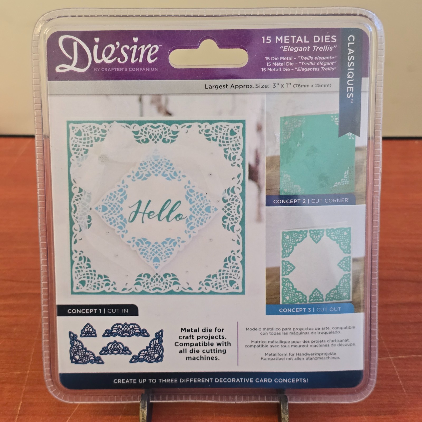 Diesire Classiques Elegant Trellis Metal Craft Die Crafters Companion DS-C-ET