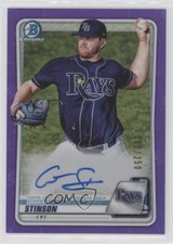 2020 Bowman Chrome Prospect Purple Refractor 202/250 Graeme Stinson Auto 0k4
