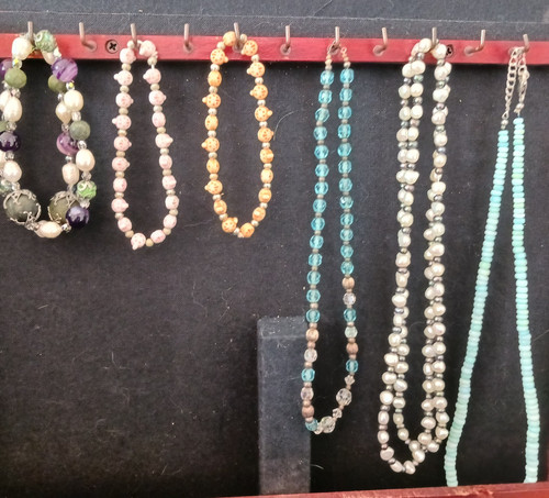 Vintage Multicolor Beaded Glass Metal Necklace & Bracelet Mixed Lot