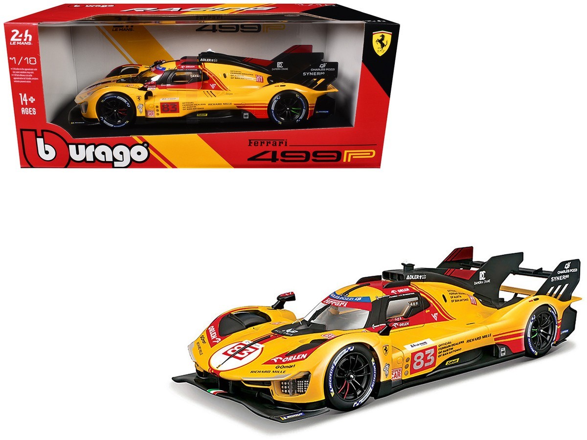 1/18 Bburago Ferrari Racing Ferrari 499P #83 Diecast Model Car