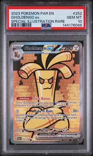 2023 POKEMON EN-PARADOX RIFT #252 GHOLDENGO ex SPECIAL ILLUSTRATION RARE PSA 10