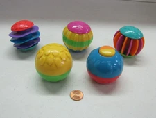 Lot Of 5 Playskool Sensory Balls Activity Bright Colors Baby Infant Toddler Toy