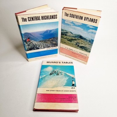 Scottish Mountaineering Club Guides Highlands Uplands Munros Tables Map Lot of 3