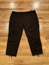 Vintage Rothco BDU Black Military Cargo Pants Mens TAG 3XL Actual Size 48 x 32