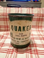 VINTAGE ADVERTISING  QUAKER 1 LB GREASE  AUTO OIL PETROLIANA   