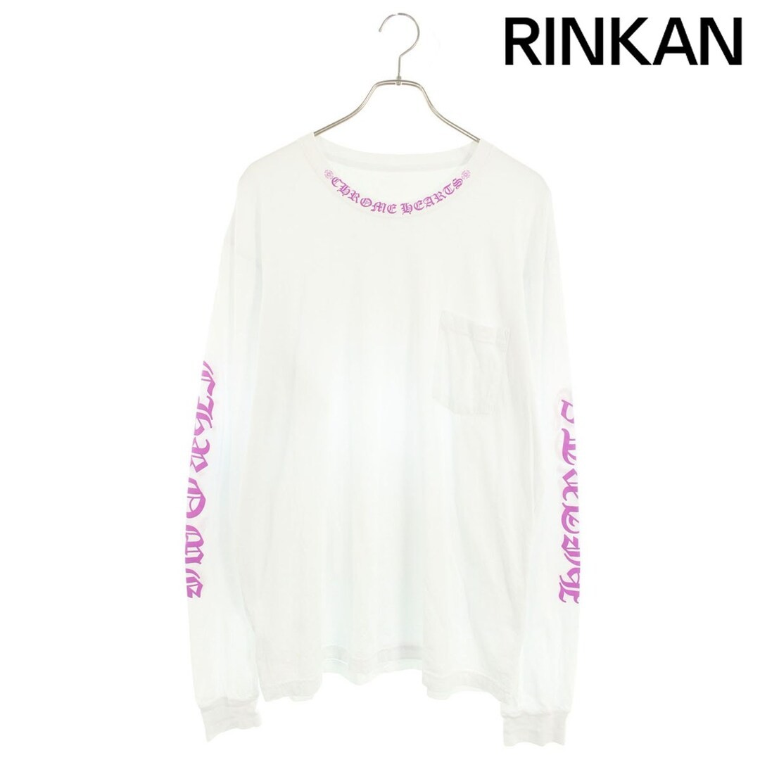 Chrome Hearts CH L S 1 neck logo print long sleeve cut and sew mens XXL Used e9d