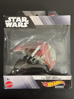 NEW Star Wars Hot Wheels Starships Select AHSOKA T-6 JEDI SHUTTLE #27 1:50