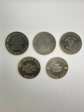 5 Brothel Tokens-Gem Saloon, Jennie’s Place, & Honest Walt’s, The Chicken Ranch