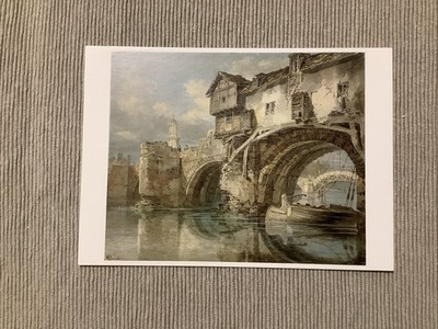 1 Postkarte, J. M. W. Turner,  Old Welsh Bridge, Alte Waliser Brücke, 1794, Neu