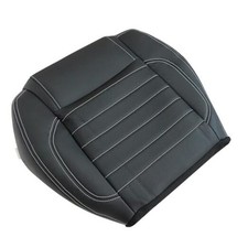 Driver Bottom Perforated Replacement Leather Seat Cover Black Fit for Ford