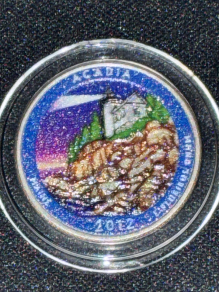 Acadia 2012p America The Beautiful Colorized Washington Quarter  - Image 4 of 4
