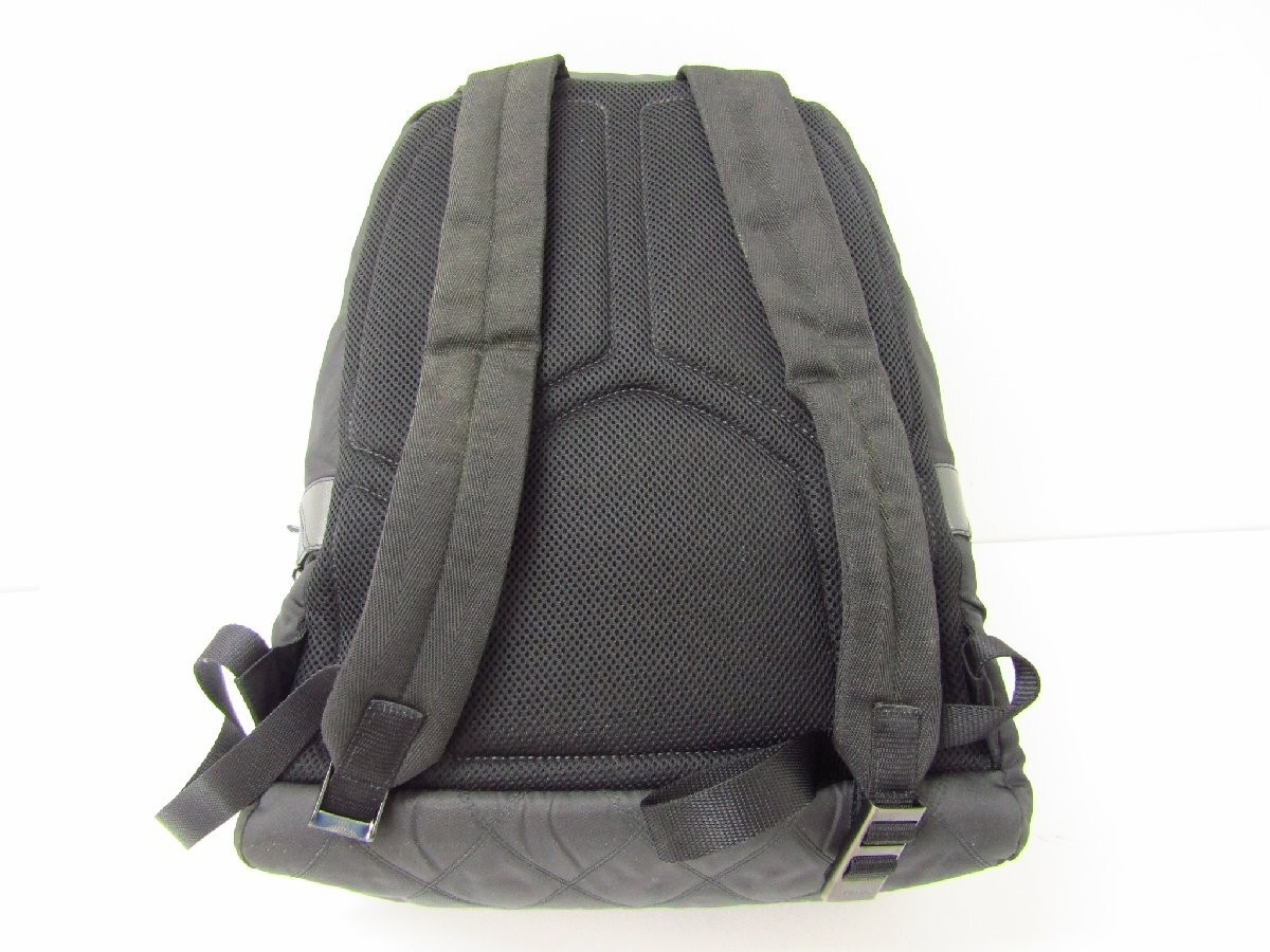 PRADA Saffiano Leather Quilted Nylon Rucksack Triangle Logo Bag A4 SB5365 from j thumbnail 2