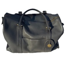 Pacapod Baby Diaper Bag black leather shoulder/crossbody straps gold hardware