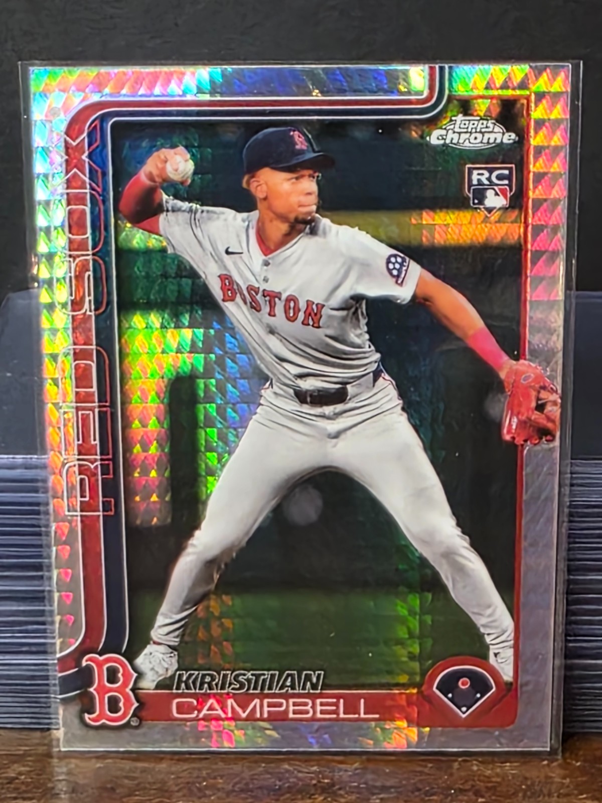 2025 Topps Chrome - Kristian Campbell #171 Prism Refractor (RC)