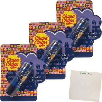 Chupa Chups Cola Lippenbalsam Lippenpflege Lip Balm Coladuft 3 Stück usy Block