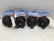 Pet Qwerks X-tire Balls | Easy Dogs Pickup Fetch Tire Tuff Jingle Ball X4