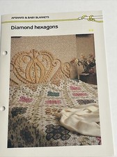 Marshall Cavendish Blanket Diamond Hexagons Crochet Pattern Card