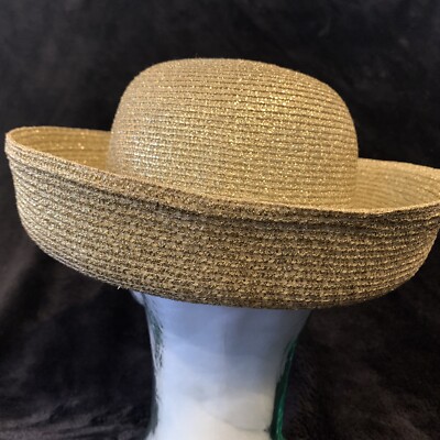 Vintage Paula’s Hatbox Black Wool Wide Brim Hat Gold Trim Made In USA Bella Day hats by Debbi Brown! Our auction ends Saturday at  main image 4