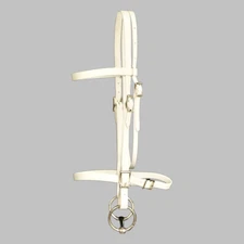 HORSE SIZE-READY MADE-White ENGLISH BRIDLE Made from BETABIOTHANE
