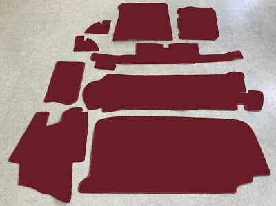 Kofferraumteppich Autoteppich für Mercedes SL R107 Cabrio 8teilg dkl.rot Neuware
