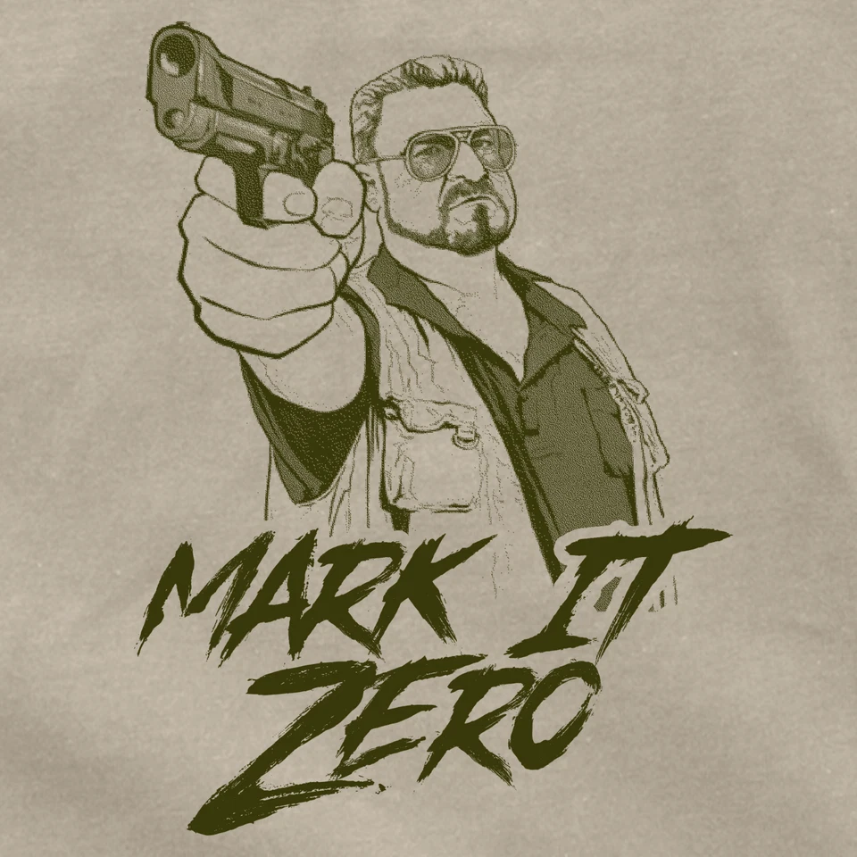 Camiseta Walter Sobchak The Big Lebowski Mark It Zero Over The Line Bowling Balls Foto 2 de 4