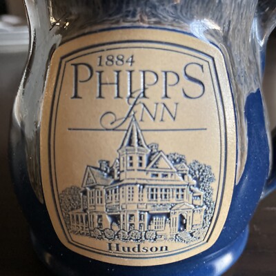 Phipps Inn Coffee Mug - Drip Glaze - Hudson - Deenan Pottery - 2013 - Free S/H