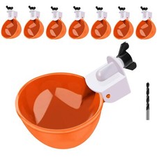 8 Pack Large Chicken Waterer Cups Automatic Poultry Feeder Cups for Duck Goose