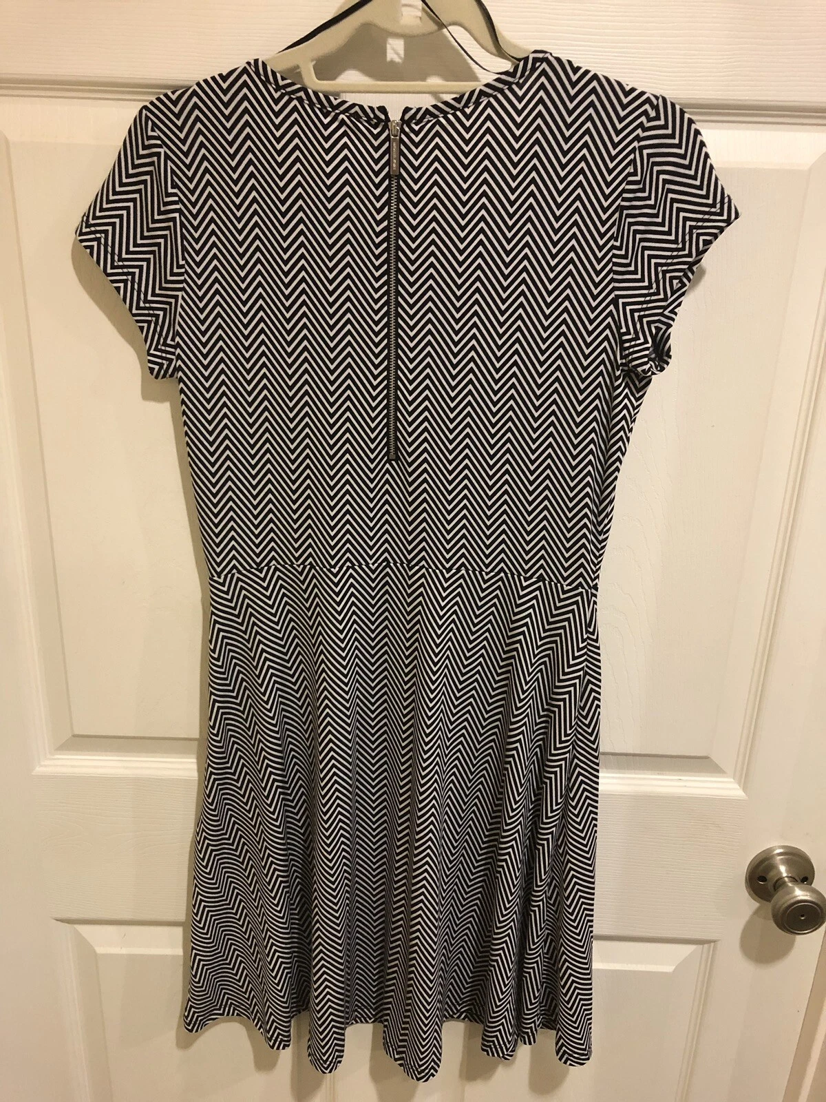 Abito donna Michael Michael Kors S S taglia S bianco e nero zip dietro