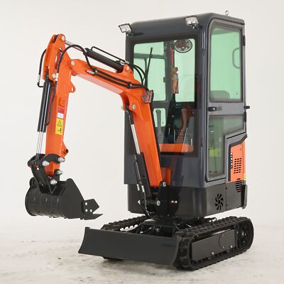 Mini Excavator Gas Tracked Crawler Digger 1 Ton 13.5HP B&S EPA Engine W/ Cabin