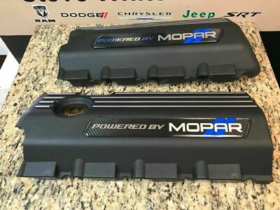 Challenger Charger 345 Hemi Engine Cover Valve Powered By Mopar CF 2 Pcs Blue