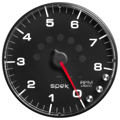 Autometer Spek-Pro Gauge Tachometer 5in 8K Rpm W/Shift Light & Peak Mem