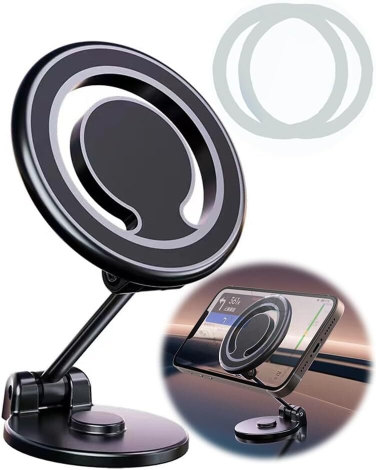 Car Phone Holder Magnetic Phone Mount for Car Suitable for iPhone 15 14 13 12-image