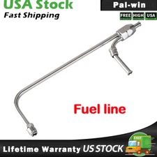Chrome Dual Feed Fuel Line For Holley Carburetor 4160 Double Pumper 3/8"Hose SBC