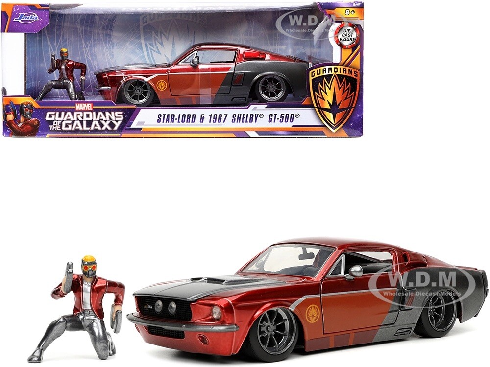 ミニカー GALAXY 1967 SHELBY GT-500 w/STAR-LORD Marvel Star-Lord & 1967 Shelby GT-500 Guardians of the