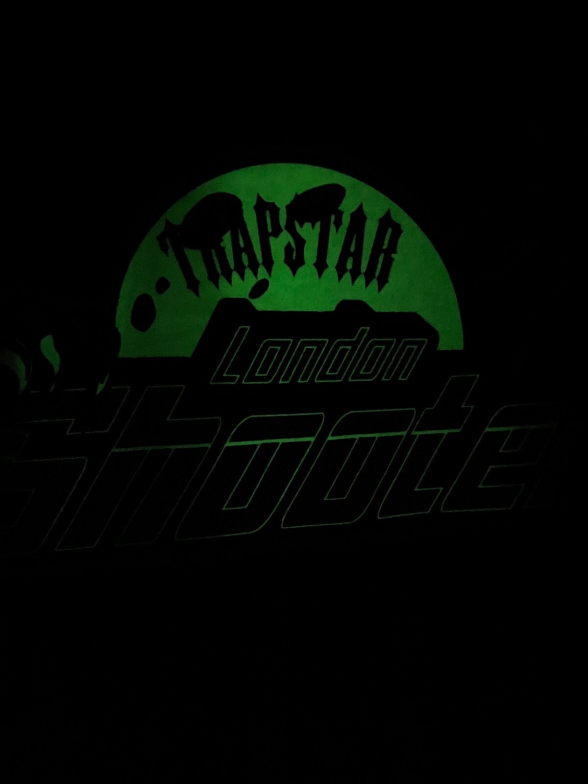 Trapstar London Shooters Hoodie Black Size Medium Glow in the dark Very Rare image 8