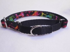 Rainbow - Cheetah 5/8" Sm Adj Martingale Pet Collar