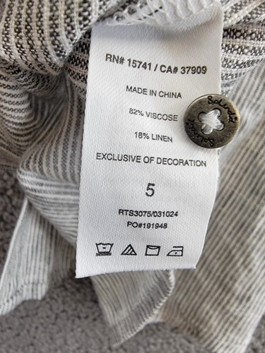 Splendid Toes in the Sand Button Front Shirt Boys' 5 Railroad Stripe Linen Blend - Picture 14 of 17