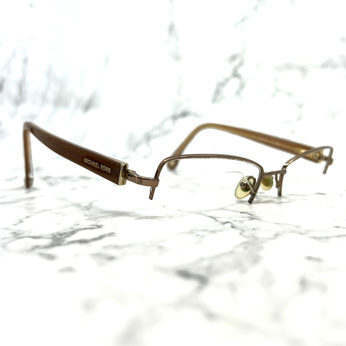 Michael Kors Mk312 239 Brown Authentic Eyeglasses 52-17-135 Michael Kors MK312 239 52-17-135 Brown Half Rim Metal  main image 2