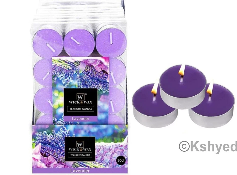 30 Pcs Scented & Unscented Tealight Candles Long Lasting Aromatherapy Candles - Image 3 of 4