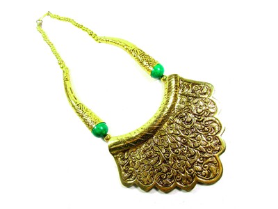 N6261 TIBETAN Brass tone embossed 