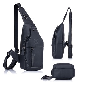Cabestrillo de hombro pecho hombre Cuero Genuino Bolsa de deporte Bolso  cuerpo transversal paquete de la cintura | eBay