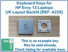 Keyboard Replacement Keys for HP Envy 13-BA Laptops UK Backlit Silver Colour
