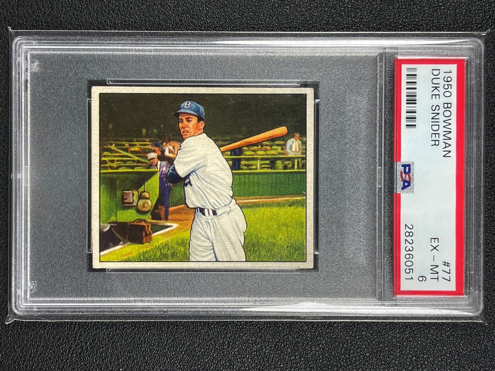 DUKE SNIDER PSA 6 1950 BOWMAN BASEBALL #77 2ND YEAR DODGERS 6051